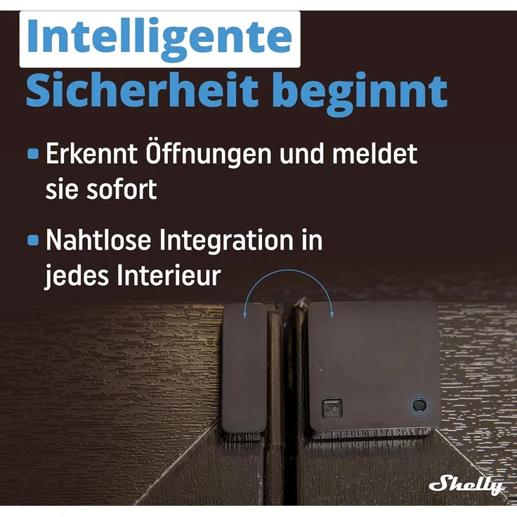 Shelly Blu Door/Window Schwarz | Bluetooth Smart Tür- und Fenstersensor mit LUX-Sensor | Sicherheit | Unmittelbare Reaktion | iOS Android App | Gateway Erforderlich | Szenen-Aktivierung – Bild 5