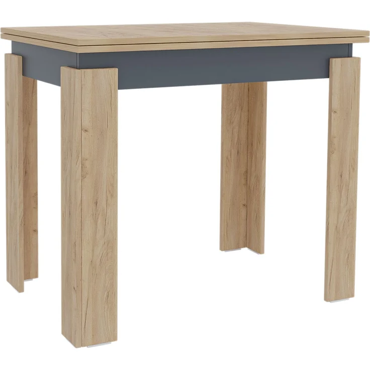 Shefa Esstisch Line Family ausziehbar 90-120 cm Eiche Goldkraft Anthrazit - Moderner Küchentisch – Bild 5