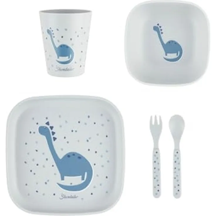 Sterntaler® Kindergeschirr-Set Dino Rexi (5-tlg), Polypropylen