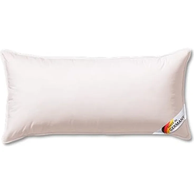 KÜNSEMÜLLER Microfaserkissen Finesse Kopfkissen mit Reißverschluss, Füllung: 100% Polyester (Sensofill), Bezug: 100% Baumwolle, Seitenschläfer, Rückenschläfer, Bauchschläfer, Daunen-Feeling durch modernste Fasertechnologie