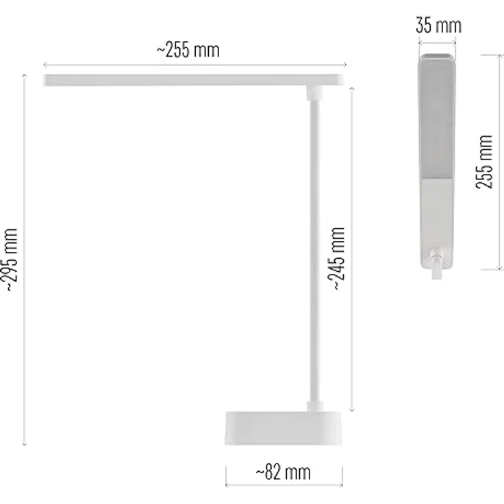 EMOS Akku-Schreibtischlampe LUCY, USB-aufladbar, 2W, 100lm, kabellos, biegsam, stufenlos dimmbar, weiß, Z7626 – Bild 4