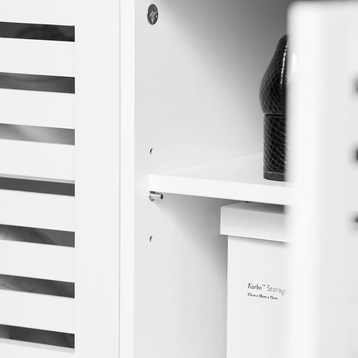 SoBuy FSR23-II-W Schuhbank, MDF, Lackiert, Weiß, 71 x 43 x 35 cm – Bild 6