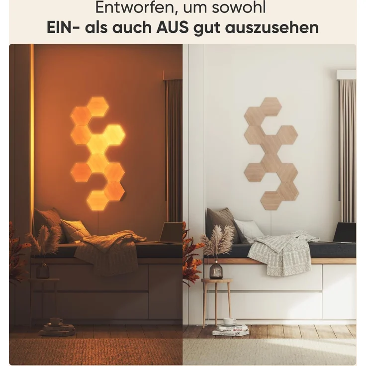 Nanoleaf Elements Wood Look Hexagons Starter Kit - 13 PK EEK G – Bild 3