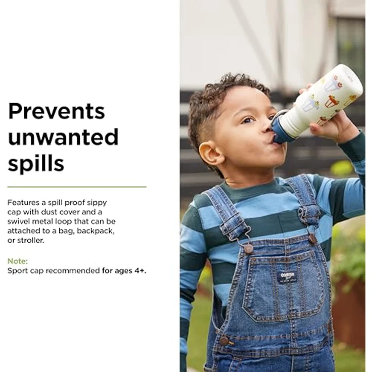 Klean Kanteen Trinkflasche Classic Narrow (Sippy Cap) mit Trinkverschluss aus Edelstahl in der Farbe Pink mit einem Volumen von 355 ml, 1011200 – Bild 3