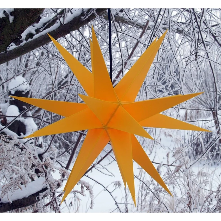 Guru-Shop LED-Stern für außen Melchior Outdoor II Gelb, sehr stabiler 3D., Leuchtmittel nicht inklusive – Bild 2