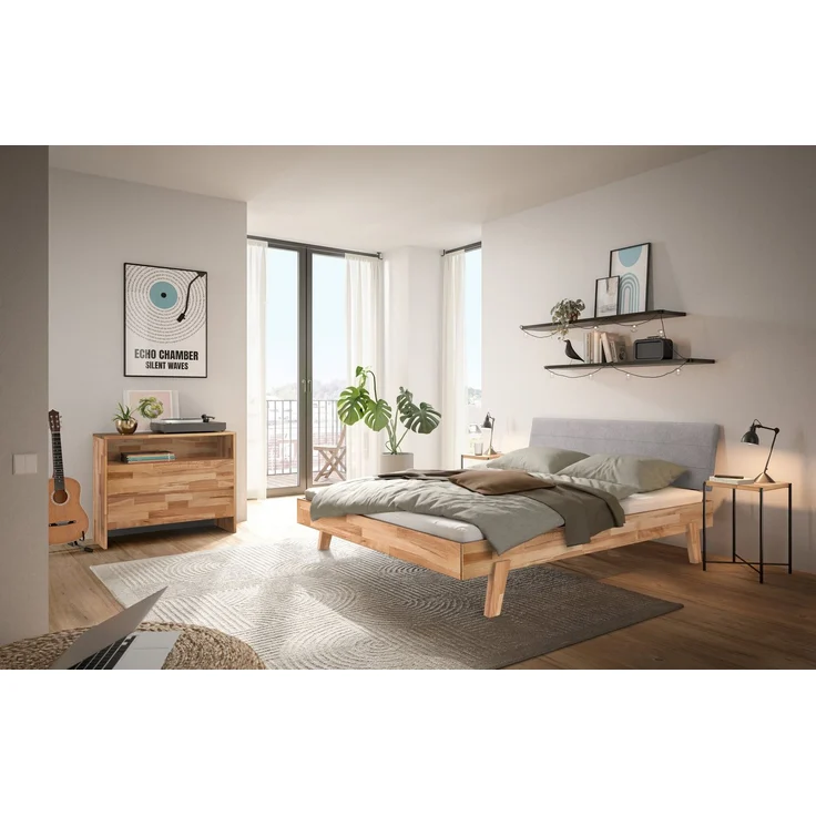 Hasena Massivholzbett Vasto Trento Kernbuche geölt 140x210 cm, Fußhöhe 20 cm – Trento – Bild 2