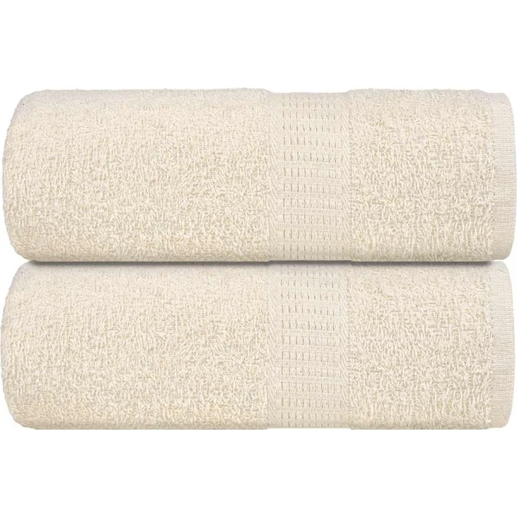 vidaXL Waschtücher FROGN 2 Stk. Creme 30x30 cm 360 g/m² 136992 – Bild 1