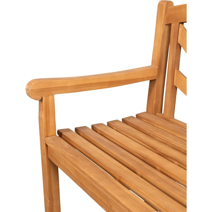 Teakholz Gartenbank Sonne 120 cm – Bild 4