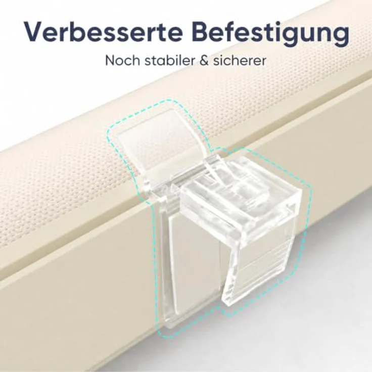 Sekey Doppelrollo Klemmfix ohne Bohren für Fenster | Duo Rollo Jalousie Sonnenschutz Wandmontage Deckenmontage Klemmrollo für Fenster & Tür Beige – Bild 6