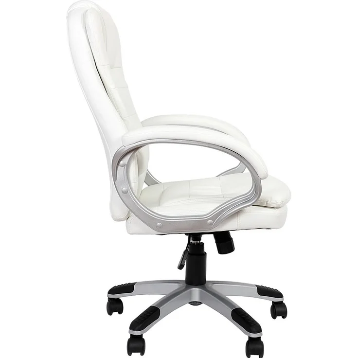 Schreibtischstuhl Weiß 120 KG Chefsessel Computersitz Bürostuhl Drehstuhl Office – Bild 2