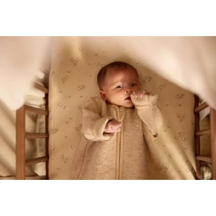Jollein Schlafsack Baby Wolle - 60 cm - 2.0 bis 2.5 TOG - 100% Merinowolle - Abnehmbare Ärmel - Temperaturregulierend - Oeko-Tex Zertifiziert - Natural – Bild 7