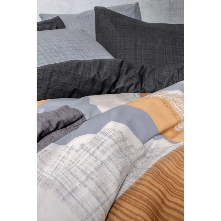 Ranforce Single XXL Bettbezug-Set (DE), 'Giorno', Grau – Bild 2