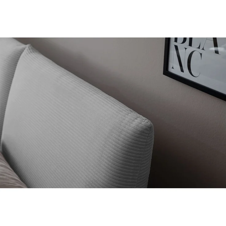 KAWOLA Bett HENRY Polsterbett Cord hellgrau 160x200cm – Bild 5