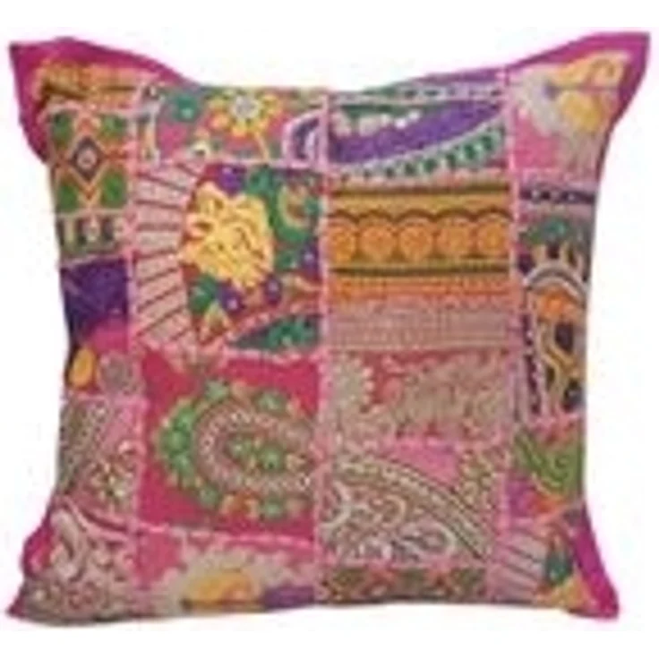 Indisches Patchwork Kissen Mar Schwarz – Bild 9