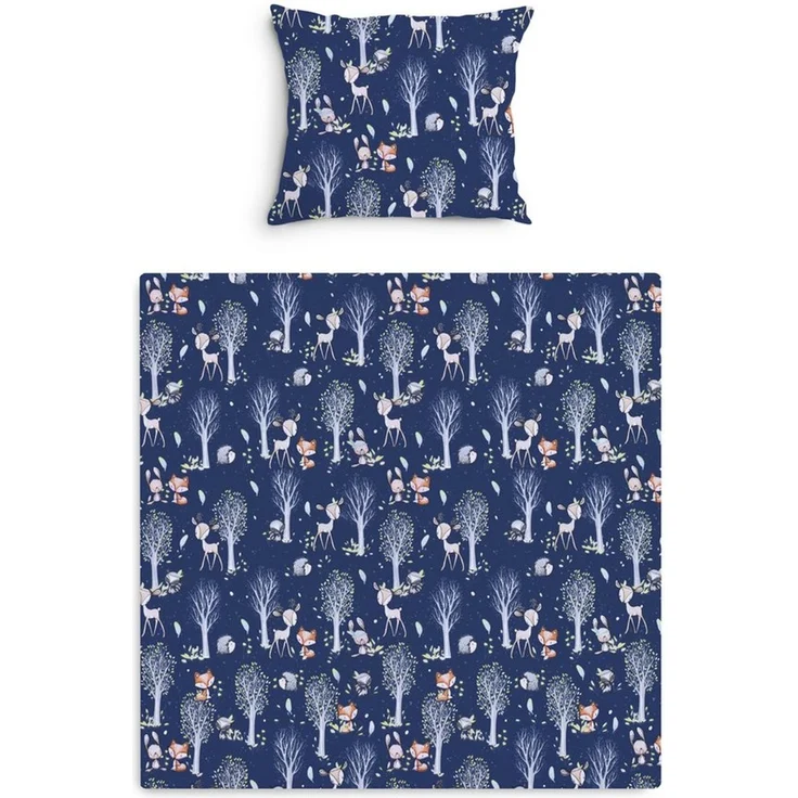 Amilian Babybettwäsche Kinderwagenset - 2tlg. Kinderbettwäsche - 80x80cm + 35x40cm, 100% Baumwolle, 2 teilig, Bettwäscheset für Kinderwagen, Wiege, Babybett - Baby Bettwäsche – Bild 1