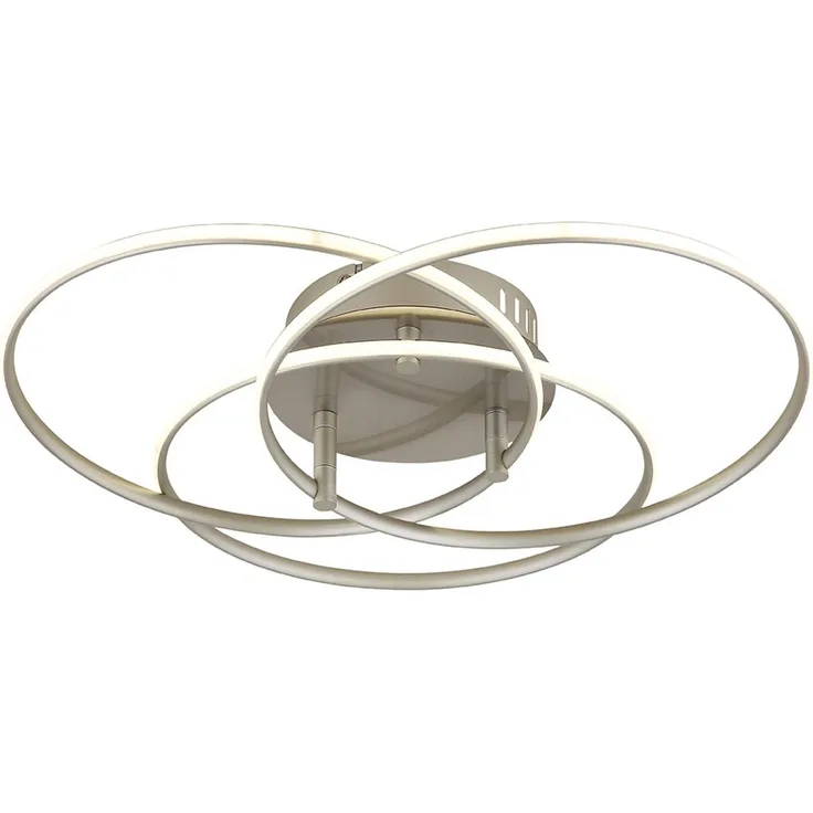 LED Deckenleuchte, Alu, silber, neutralweiß, D 45,6 cm