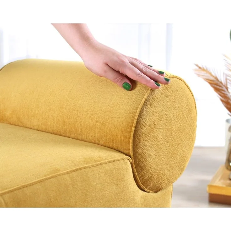 Hanah Home 'Linburg Puf - Yellow' Pouffe, Gelb, 45 x 56 x 60 cm – Bild 4
