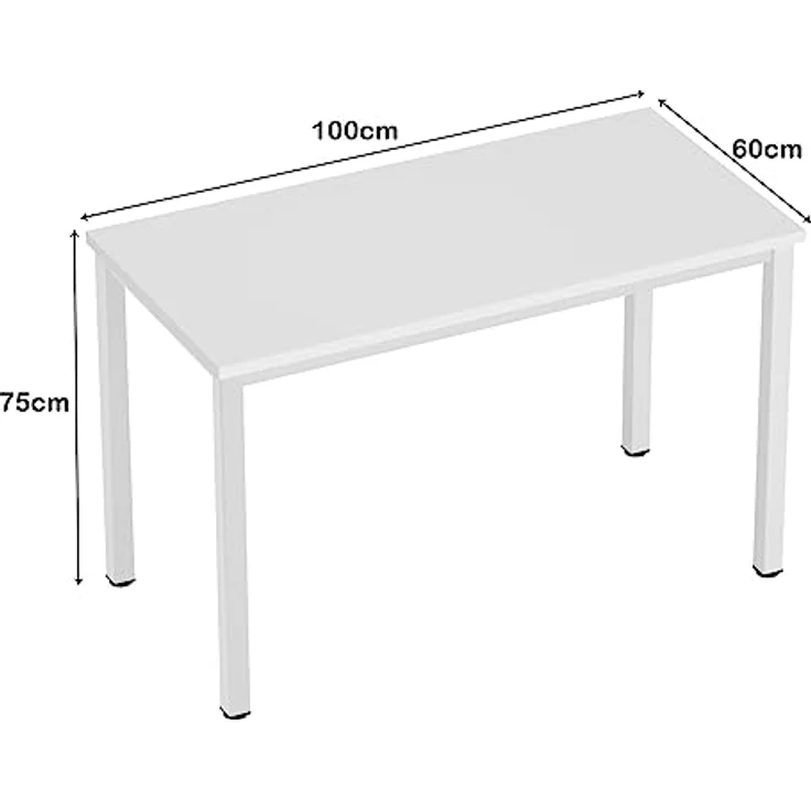 SogesHome Computertisch 80x40 cm Kompakter Schreibtisch Büroschreibtisch Eckschreibtisch für den kleinen Schreibtisch im Home Office, weiß AC3DW-8040-SH – Bild 3
