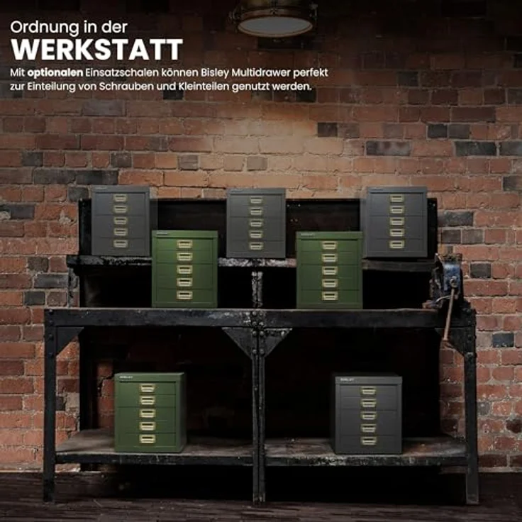 Bisley Multidrawer Schubladenschrank aus Metall mit 6 Schubladen DIN A4 ohne Sockel - Farbe: Pastellpink, L296-620 – Bild 9