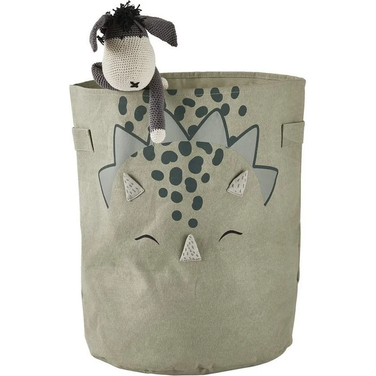 VERTBAUDET Kinderzimmer Aufbewahrungskorb XL „Kleiner Dino“ blau/grün ONE SIZE – Bild 5