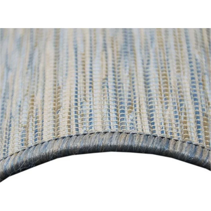 Carpetia Teppich Teppich Innenbereich und Außenbereich beidseitig nutzbar Blau Beige, rechteckig, Höhe: 5 mm, beidseitig nutzbar – Bild 4