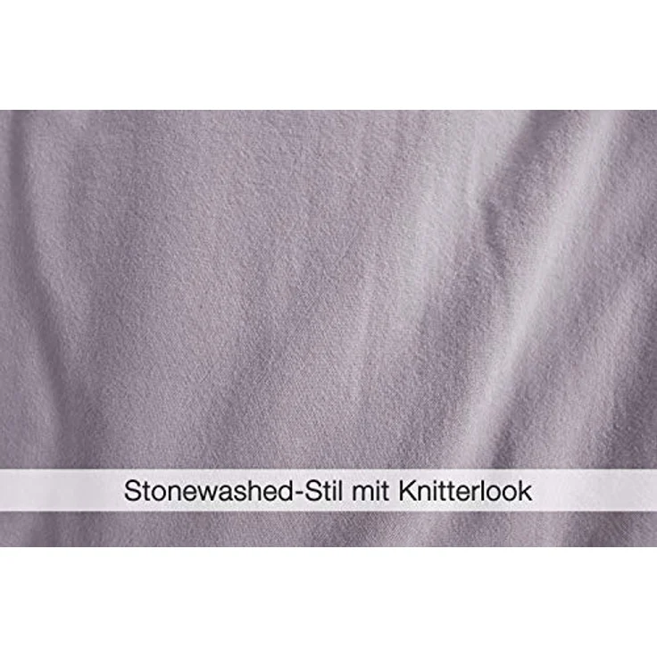 jilda-tex Bettwäsche Lissabon, Renforcé (Bio-Baumwolle), 2 teilig, unifarben, stonewashed und in vielen Farben – Bild 5