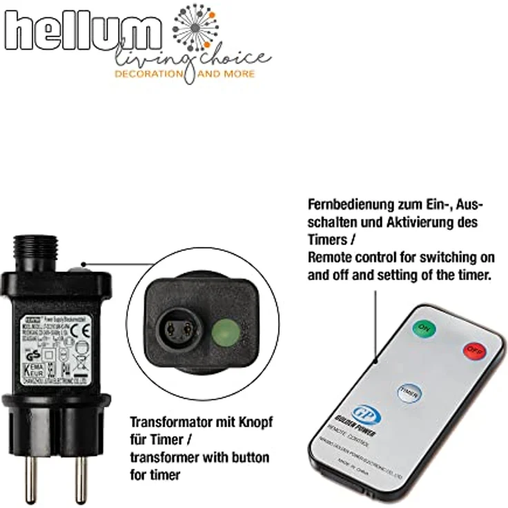 Hellum LED-Lichterkette 180-flg.m.FB GL22,9m 577150 – Bild 4