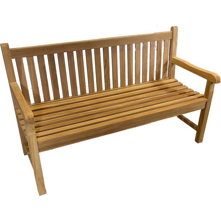 Teakholz Gartenbank SIGLI 3 Sitzer 150cm – Bild 2