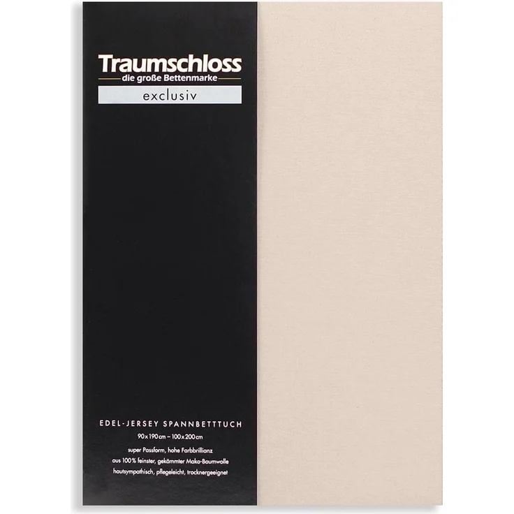 Spannbettlaken Exclusiv, Traumschloss, Jersey, Gummizug: rundum, (1 Stück), 150g/m², 100% gekämmte Mako Baumwolle