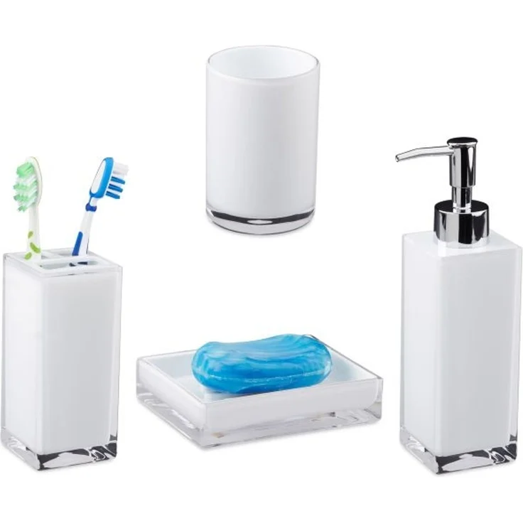 Relaxdays Badaccessoires Set 4-teilig – Bild 1