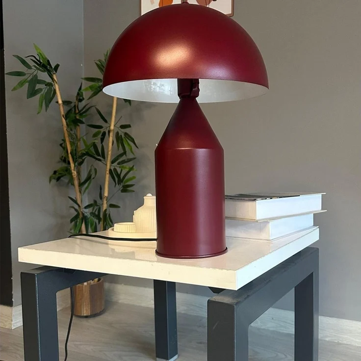 Bamyum Tischleuchte Nachttischlampe mit Kabel Lipeo Metall Pilz Lampe, ohne Leuchtmittel – Bild 3