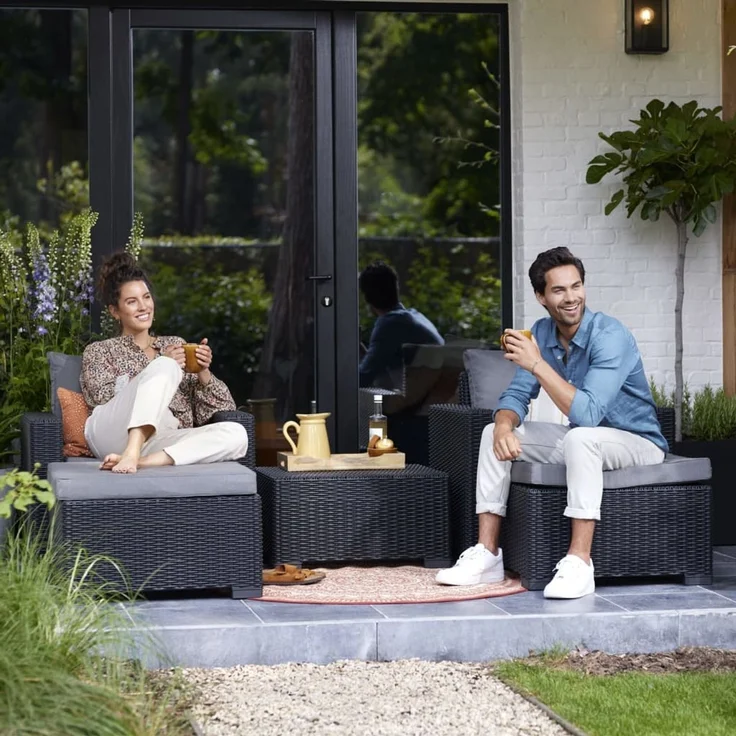 Allibert Gartenhocker California Grau 444966 – Bild 5