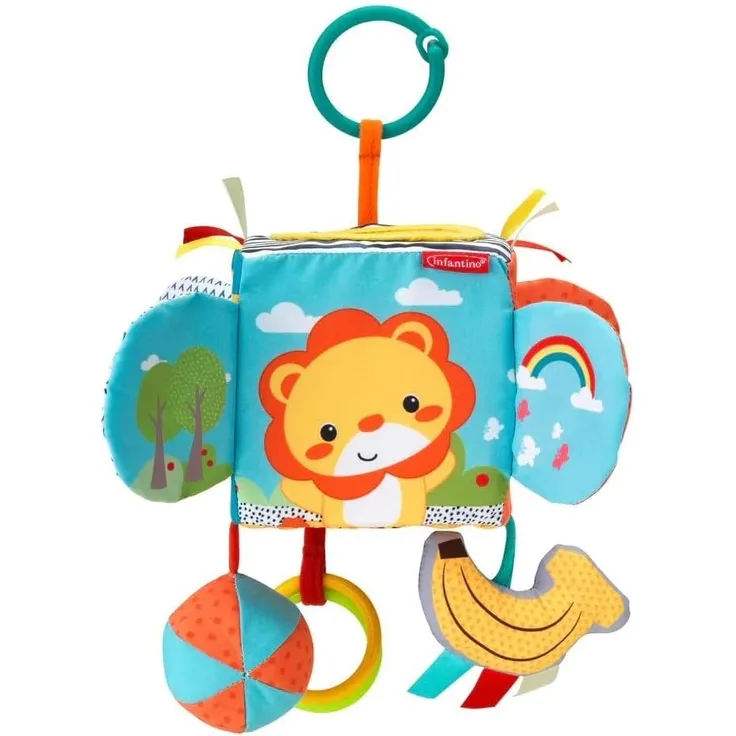 B-Kids Soft cube pendant with Infantino animals