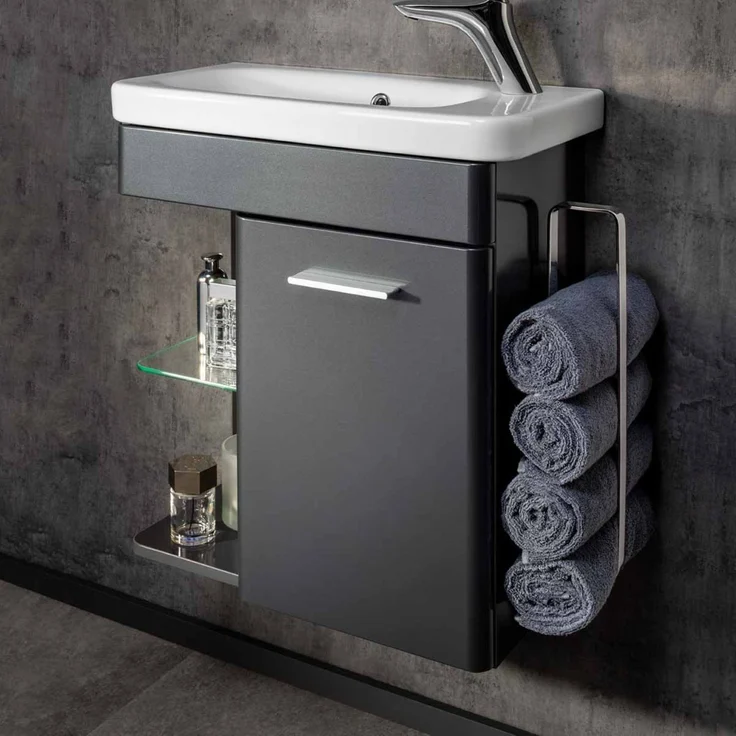 LANZET K8 Gäste WC Set 60 cm Anthrazit – Bild 2