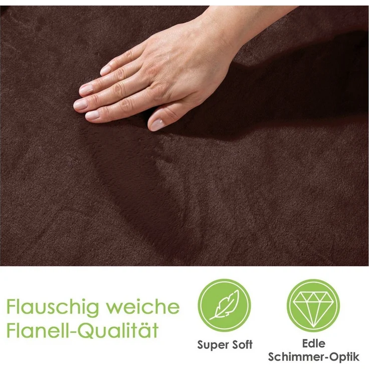 Wohndecke Premium Super Soft Flanell Kuscheldecke Sofadecke, heimtexland, super weich und flauschig, Allergiker geeignet, atmungsaktiv – Bild 1