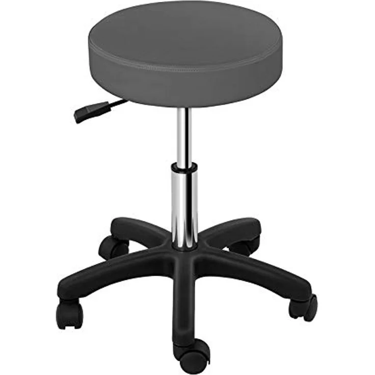 Physa Drehhocker Rollhocker Bürohocker Drehhocker Praxishocker Arbeitshocker Grau – Bild 3