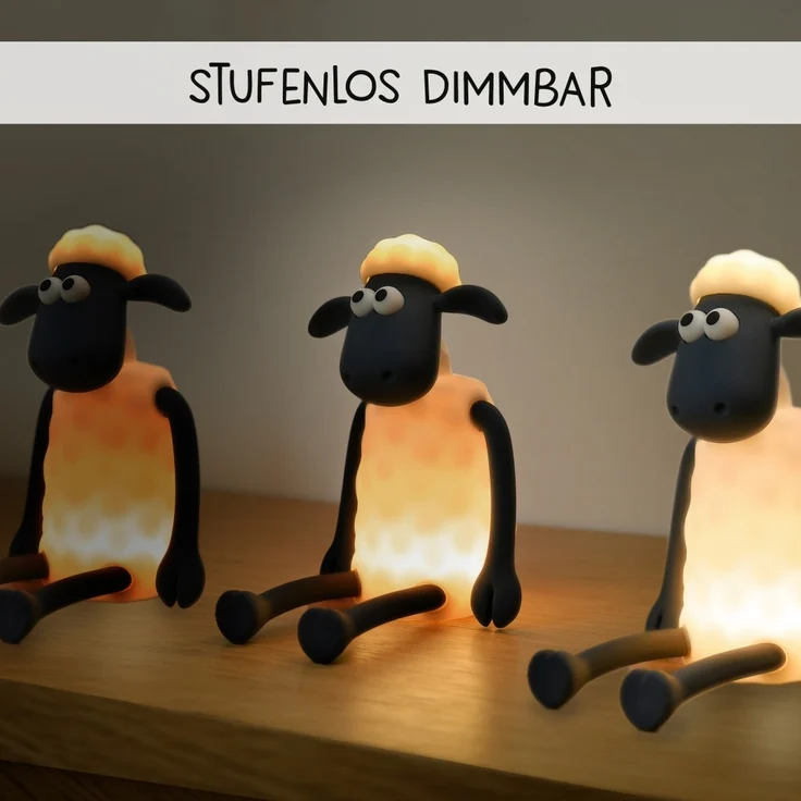 MegaLight LED Shaun das Schaf Nachtlicht RGB USB-Anschluss – Bild 7