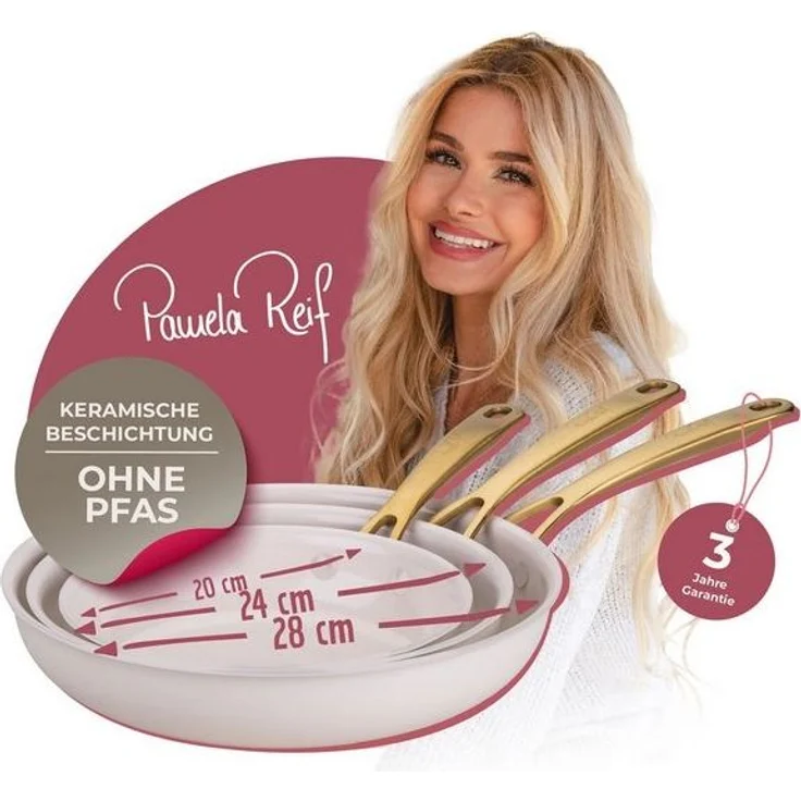 FACKELMANN Bratpfanne Set, Kochgeschirr, Aluminium-Pfannen, Keramikbeschichtung – Bild 4