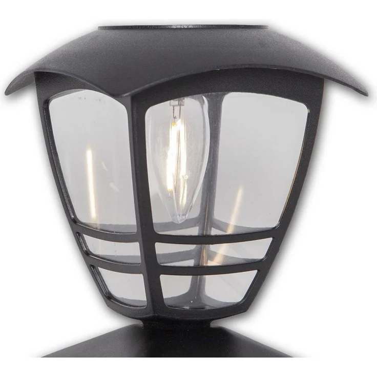 LED-Solar-Pfosten/Wegleuchte "Felix", ca. 14x19cm, schwarz – Bild 3
