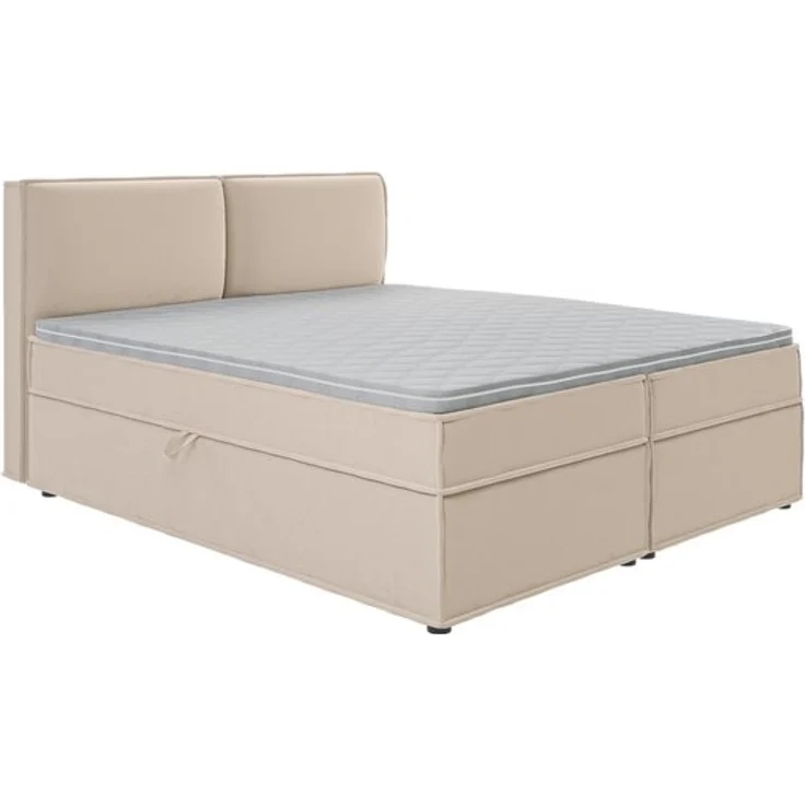 S-Style Möbel Boxspringbett Plaza mit Topper und Bettkästen aus Luxusmicrofaser, mit Topper und Bettkasten / zwei Bettkästen (je nach Bettgröße) – Bild 4