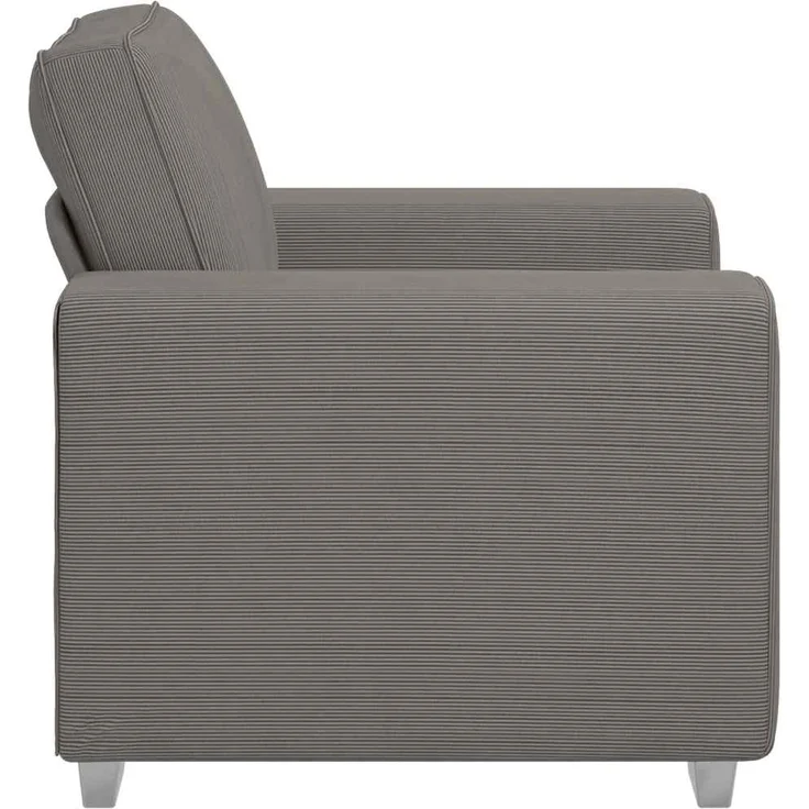 vidaXL Sessel Hellgrau 100x77x82 cm Cordstoff 4105186 – Bild 4