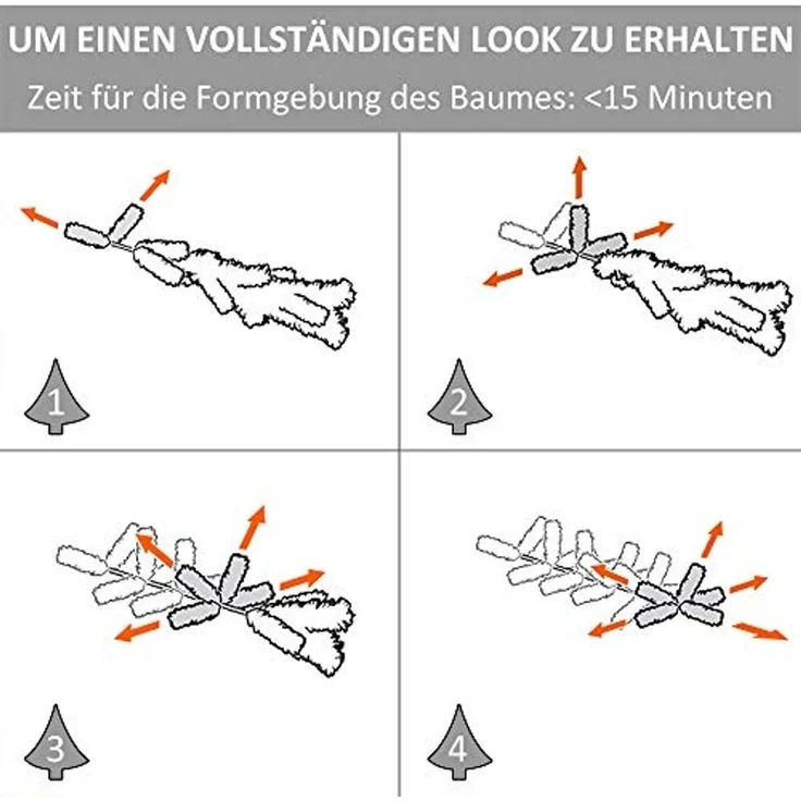 HOMCOM Künstlicher Weihnachtsbaum Mini Weihnachtsbaum mit künstlichem Schnee, mit Zementständer, Kunsttanne, 44 x 60 cm (BxH), grün – Bild 6
