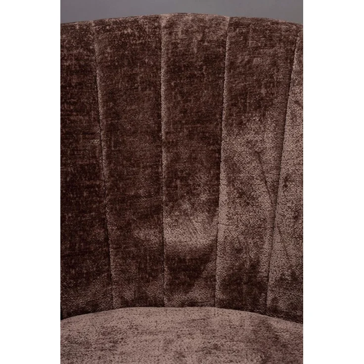 Loungesessel Georgia Dutchbone Lila mit Samtbezug und Metallbeinen – Bild 10