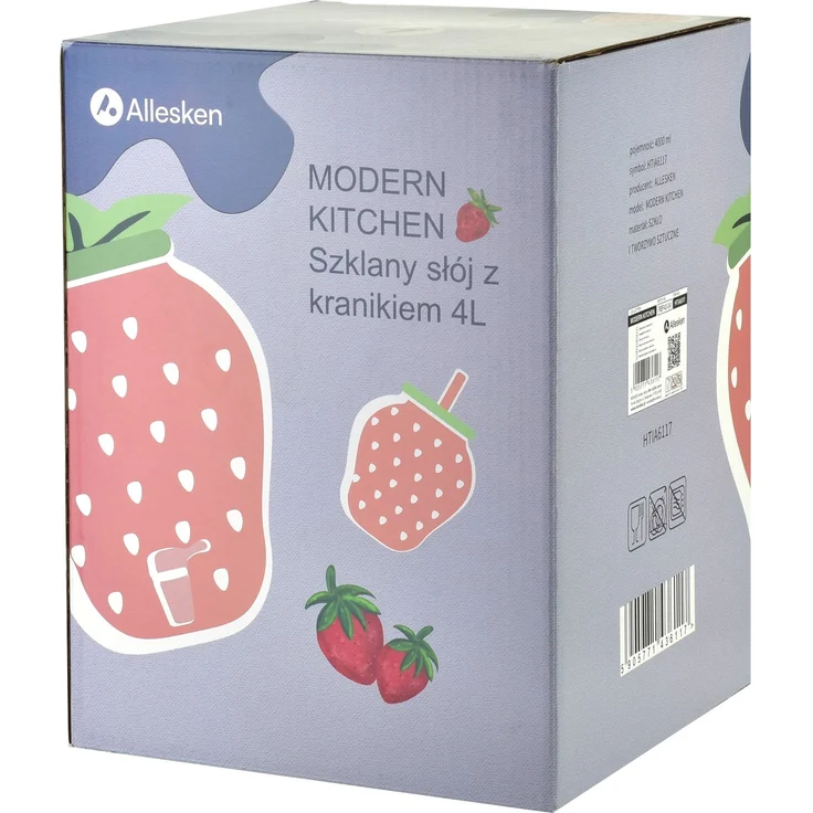 Getränkespender glas Modern Kitchen Erdbeere 4.5l rot 1pc – Bild 3