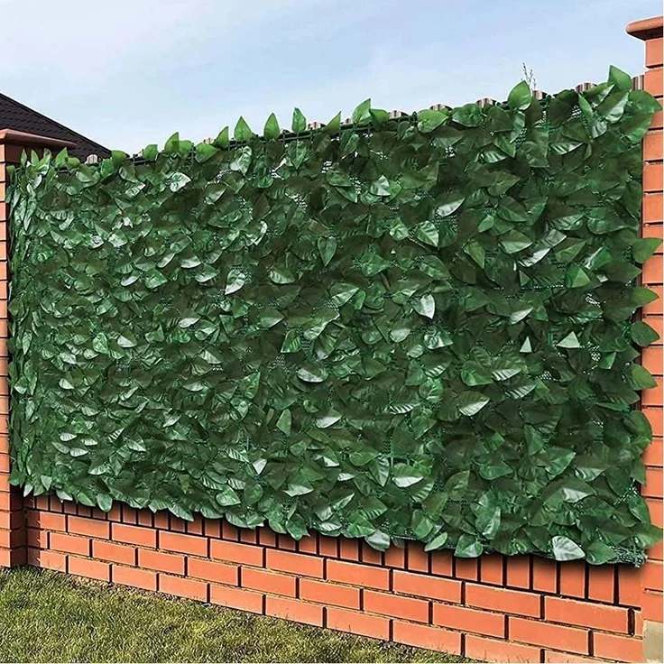 Bakaji Künstliche Hecke Sichtschutz Efeu - 300x100 cm - Kunsthecke in Blätteroptik für Garten, Terrasse, Balkon - Sichtschutz für den Garten - zur Befestigung an Zaun oder Geländer – Bild 1