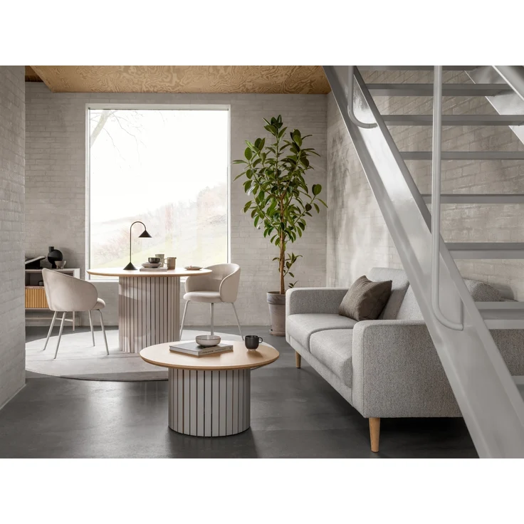 Esszimmerstuhl >Eleanor< (2er-Set) Design 4-Fuß, Bezug beige - 55,5x79x55cm (BxHxT) – Bild 7