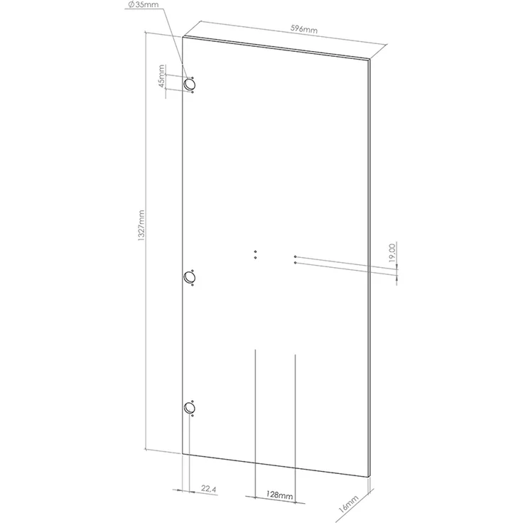 Küchenfront R-Line Sonoma 59.6 x 132.7 cm Möbelfront für den Backofenumbauschrank (voll) Vicco – Bild 2