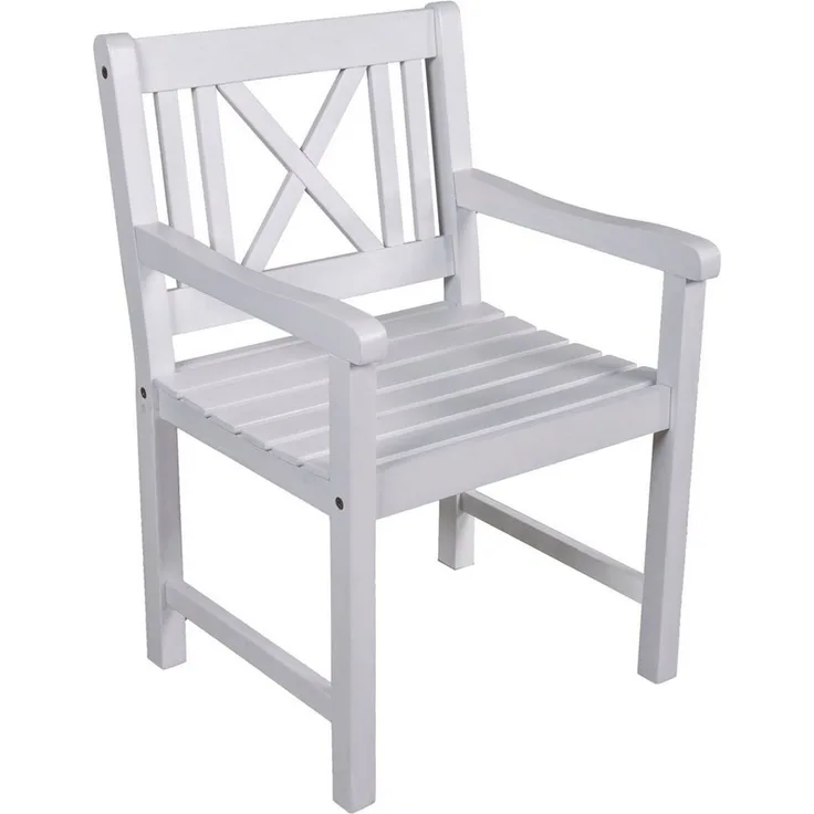 Armstuhl Malmö aus FSC 100%, lackiert, white washed