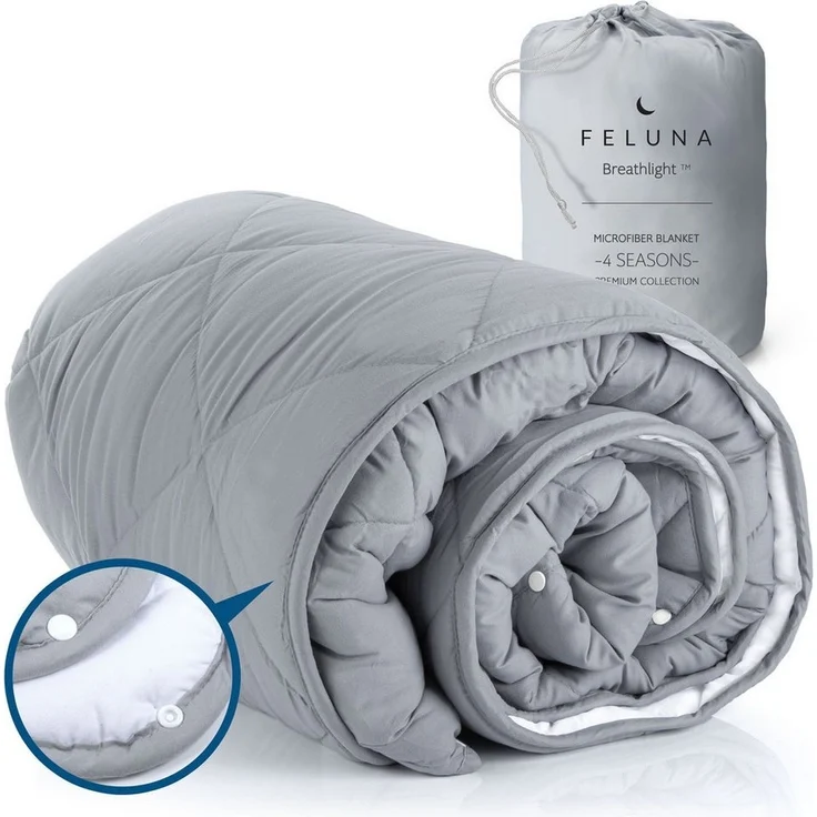 Wohndecke Feluna Wohndecke – 4-Jahreszeiten Steppdecke zweiteilig, Duo Bettdecke, Feluna, Zweiteilige Steppdecke mit Druckknöpfe, Winter- & Sommerdecke – Bild 5