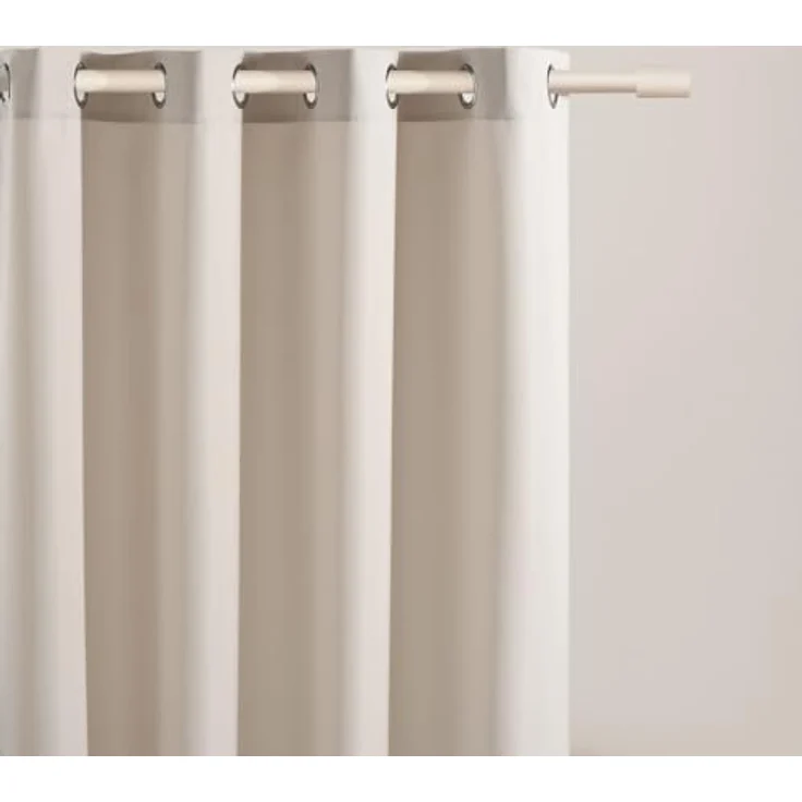 ROOM99 Vorhang mit Silberen Ösen Aura 140x250 cm Breite x Höhe Schiebegardinen Modern Curtain Wohnzimmer Schlafzimmer Hellbeige, 1 Stück – Bild 3